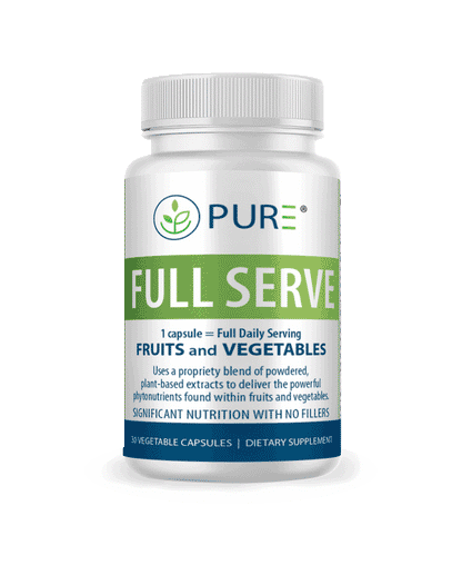 PURE FULL SERVE, A Full Day Serving of Fruits and Vegetables