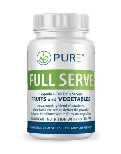 PURE FULL SERVE, A Full Day Serving of Fruits and Vegetables